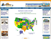 Tablet Screenshot of lakehousevacations.com